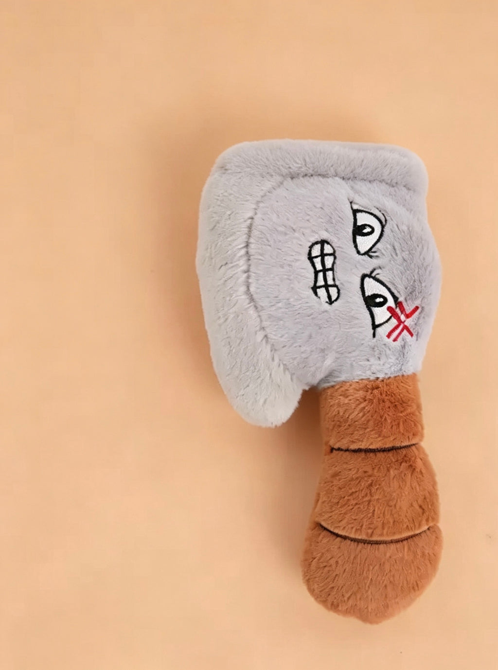 Farm Tool Series Squeaky Plush Dog Chew Toys, Funny Angry Face Interactive Pet Toys with Built-in Squeaker